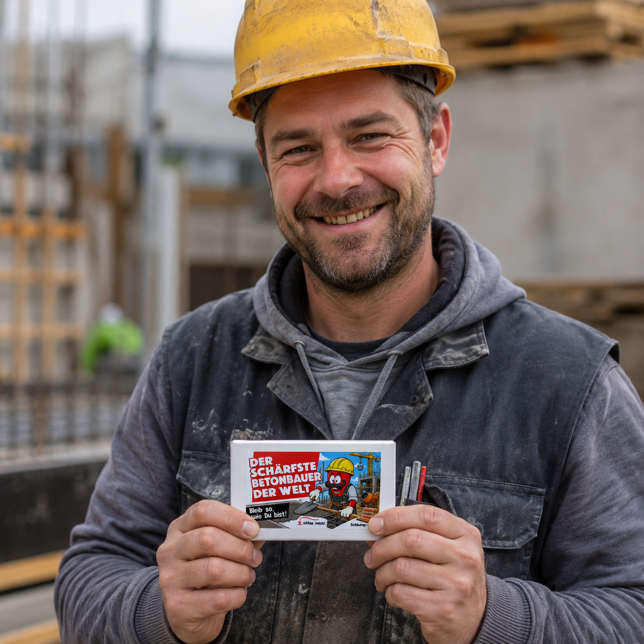 Der schärfste Betonbauer der Welt - Ein witziges Geschenk für Handwerker im Bau