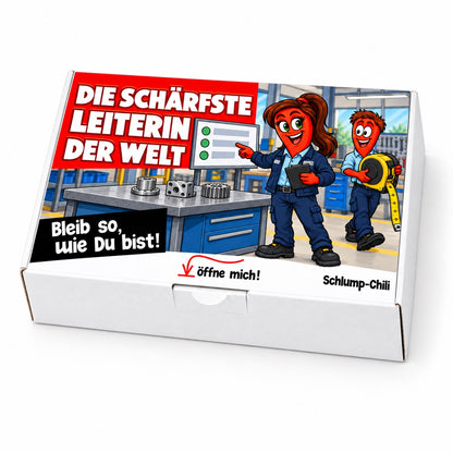 Die schärfste Leiterin der Welt – Betriebsleiterin – Schrägansicht