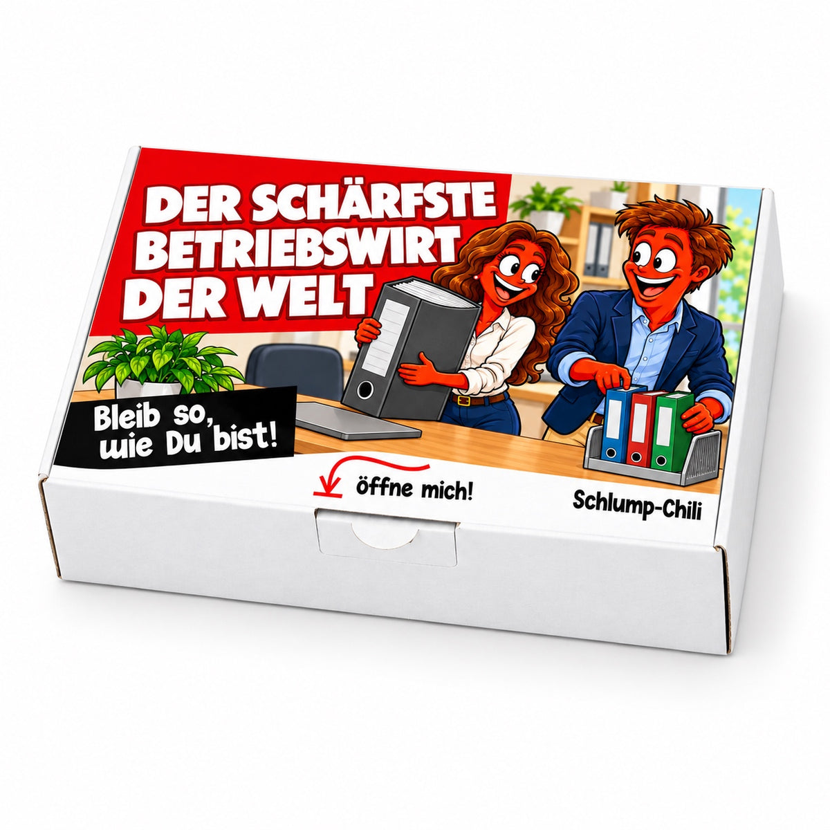 Der schärfste Betriebswirt der Welt – Geschenkbox Schrägansicht