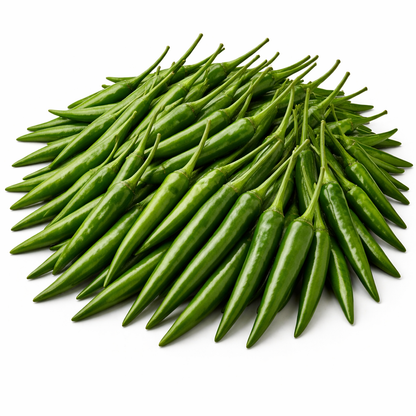 Frische Birds Eye Chilis rot, grün (Piri Piri)