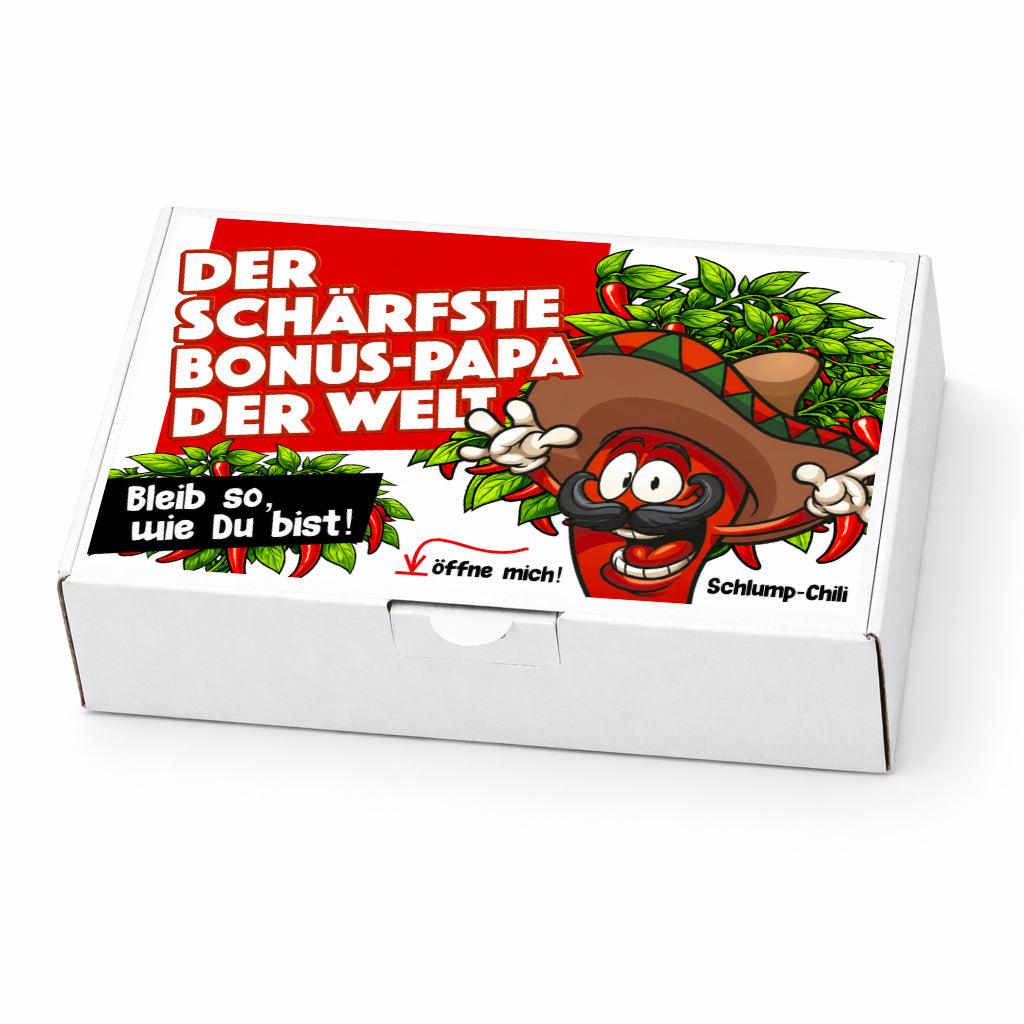 Der schärfste Bonus-Papa der Welt - Ein witziges Geschenk Set für den Stiefvater, Schwiegervater & Adoptivvater