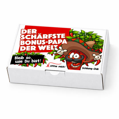 Der schärfste Bonus-Papa der Welt - Ein witziges Geschenk Set für den Stiefvater, Schwiegervater & Adoptivvater