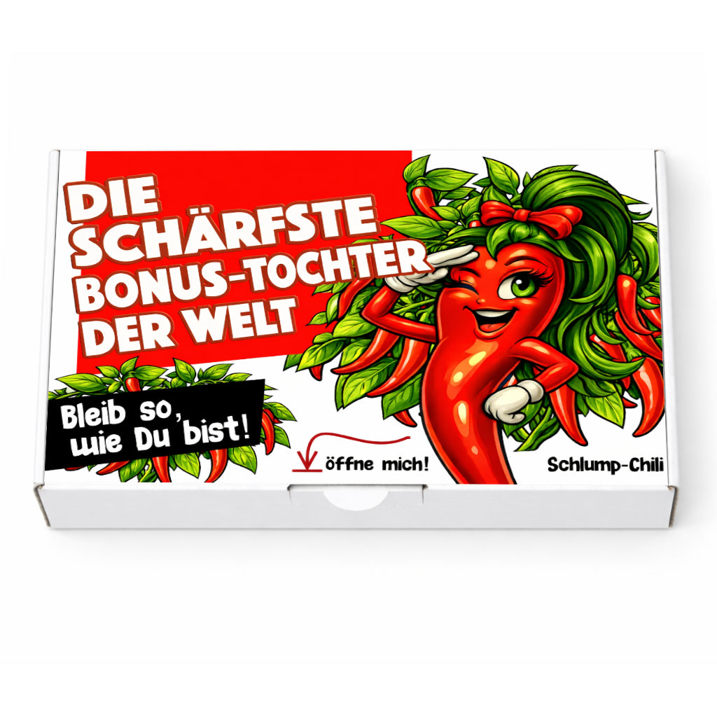 Die schärfste Bonus-Tochter der Welt - Ein witziges Geschenk Set für die Stieftochter, Schwiegertochter & Adoptivtochter