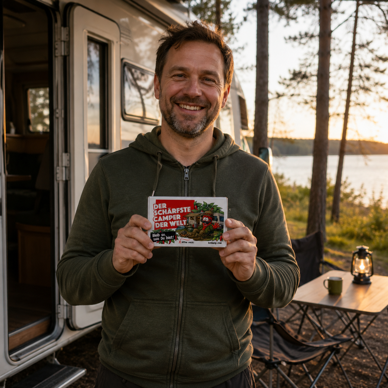 Der schärfste Camper der Welt witziges Geschenk Set für Camping Fans