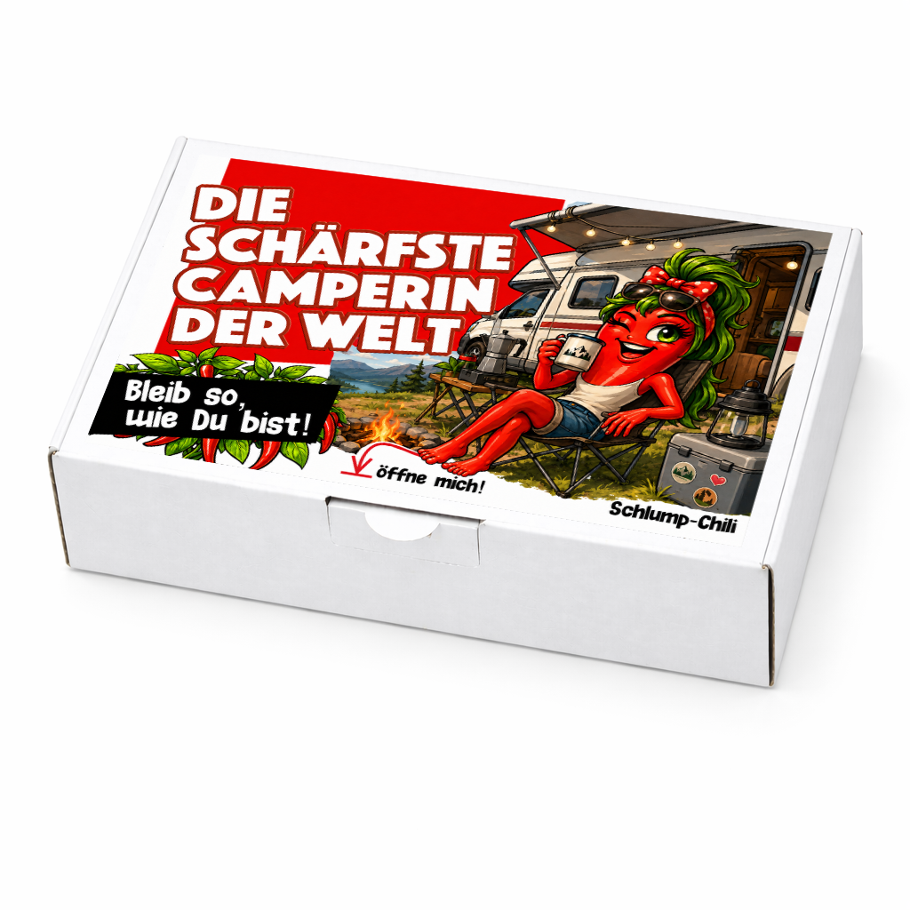 Die schärfste Camperin der Welt witziges Geschenk Set für Camping Fans