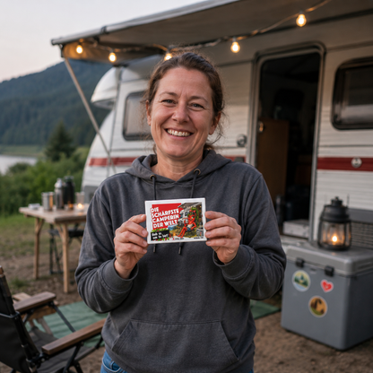 Die schärfste Camperin der Welt witziges Geschenk Set für Camping Fans