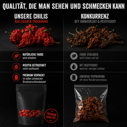 Dry Reaper - Getrocknete Carolina Reaper Chili im Aromaschutzbeutel