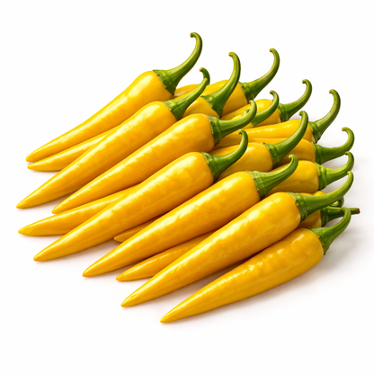 Frische Cayenne Chili (rot, gelb, grün)