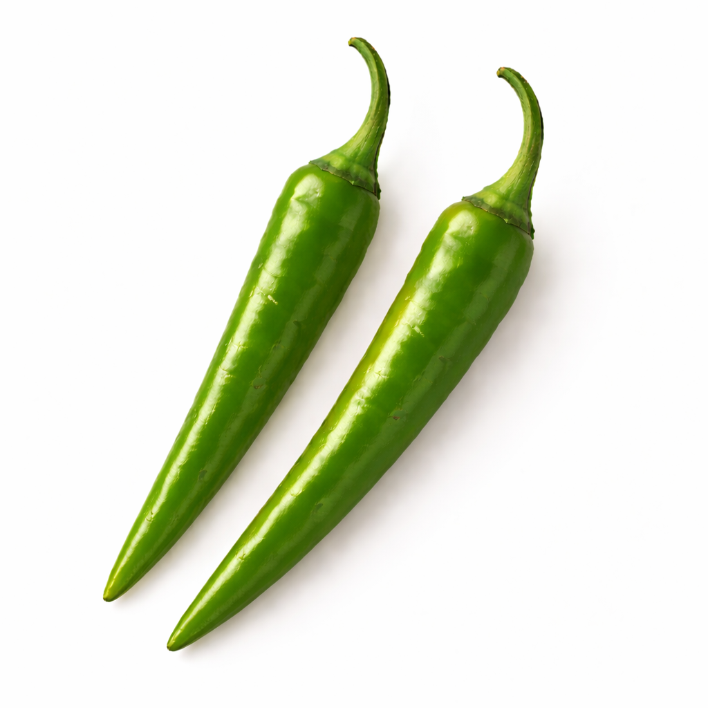 Frische Cayenne Chili (rot, gelb, grün)