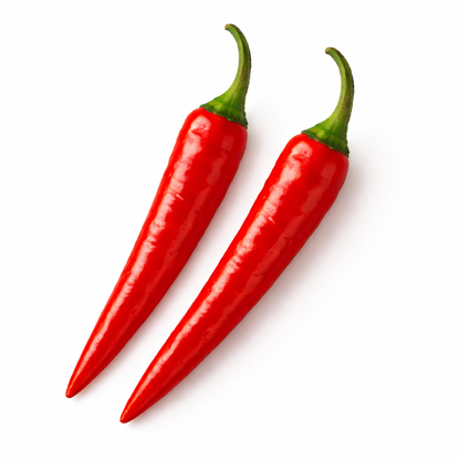 Frische Cayenne Chili (rot, gelb, grün)