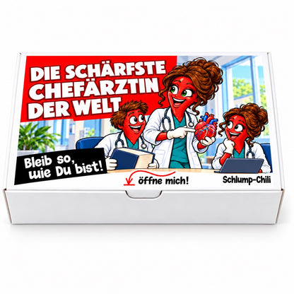 Die schärfste Chefärztin der Welt – Geschenkbox Vorderansicht