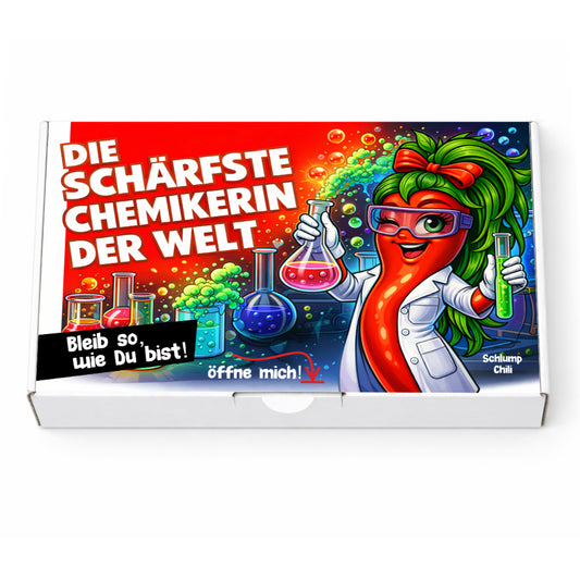 Die schärfste Chemikerin der Welt 👩🏻‍🔬 Ein witziges Chemie Geschenk Set!