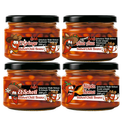 Chili Bean Challenge - Chilibeans in verschiedenen Schärfegraden