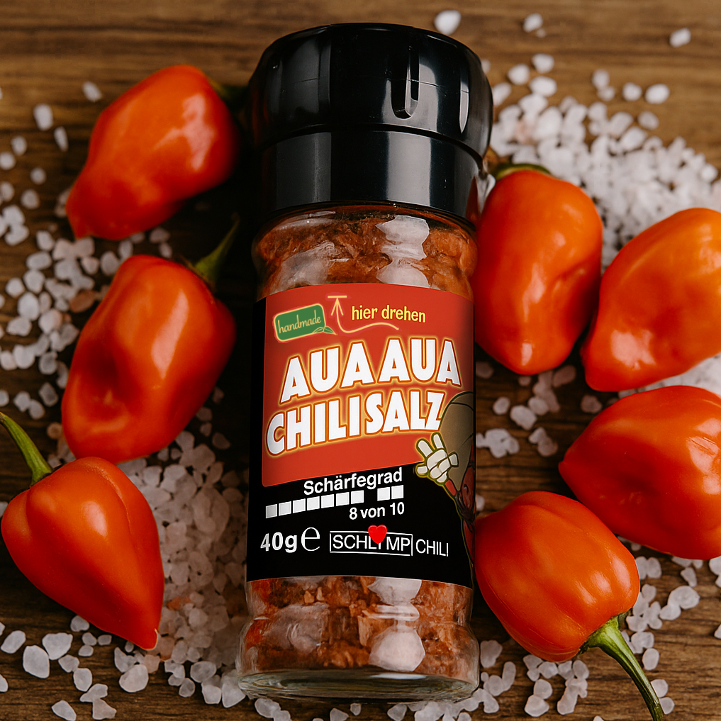 AUAAUA® scharfe Chilisalz Gewürzmühle