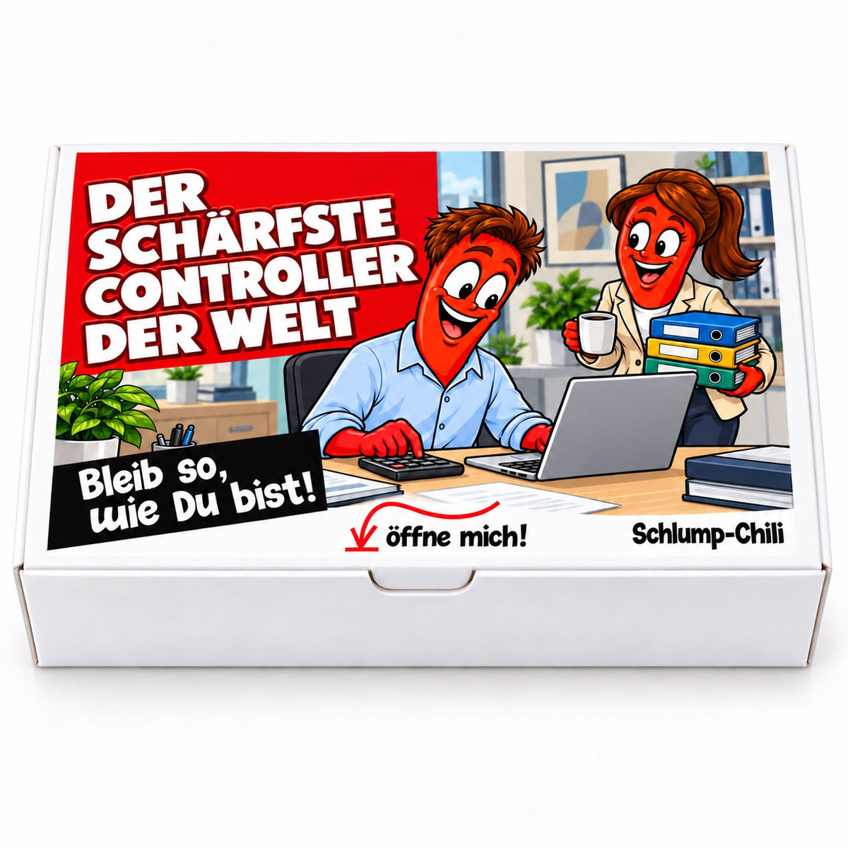 Der schärfste Controller der Welt – weiße Geschenkbox, Vorderansicht