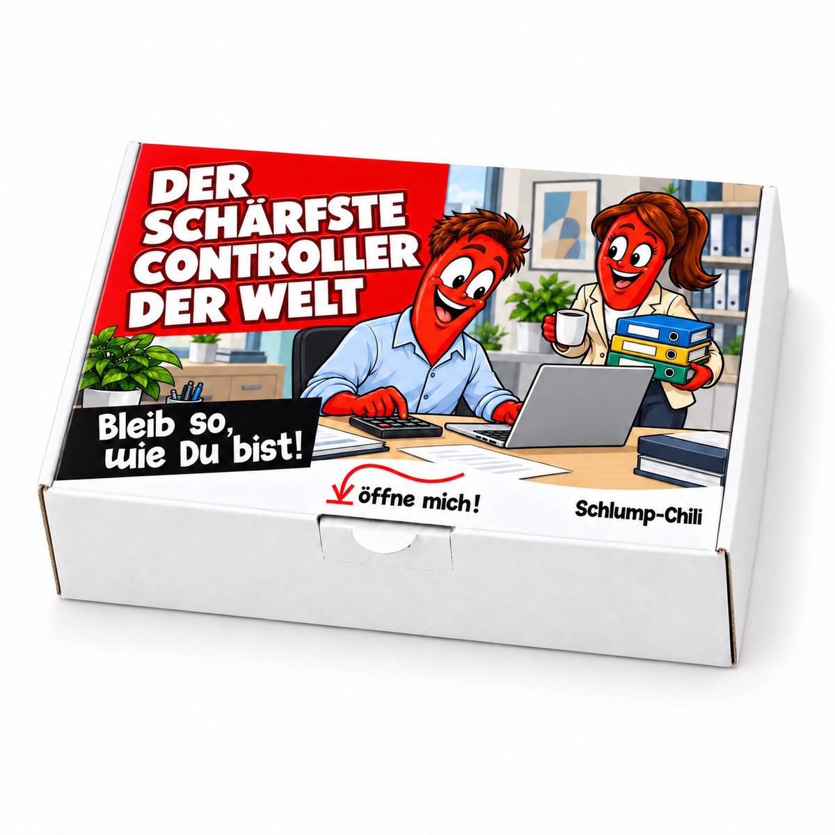 Der schärfste Controller der Welt – weiße Geschenkbox, Schrägansicht