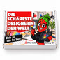 Die schärfste Designerin der Welt – weiße Geschenkbox, Vorderansicht