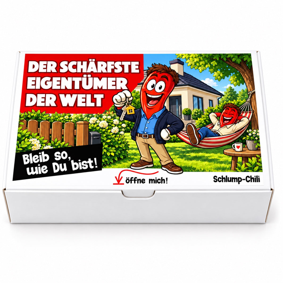 Der schärfste Eigentümer der Welt – Geschenkbox Vorderansicht