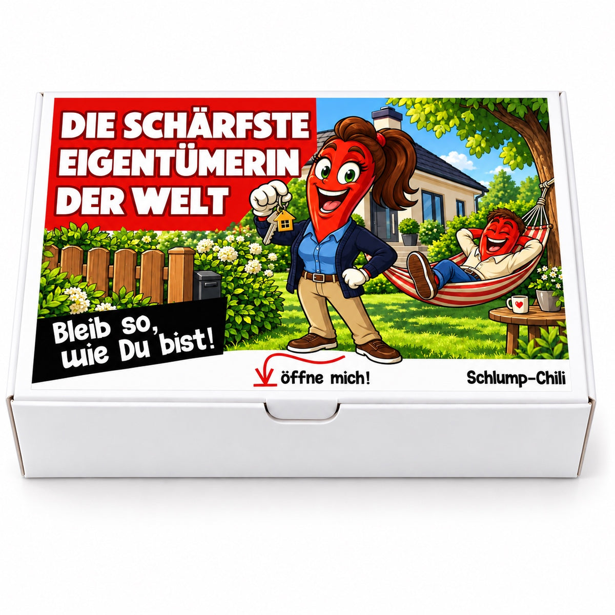 Die schärfste Eigentümerin der Welt – Geschenkbox Vorderansicht