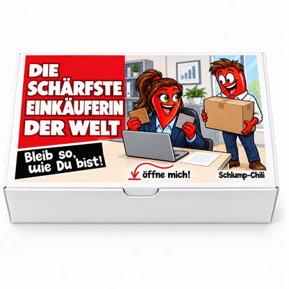 Die schärfste Einkäuferin der Welt – Geschenkschachtel frontal