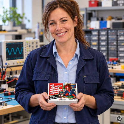 Die schärfste Elektrotechnikerin der Welt – Geschenkidee (AI)