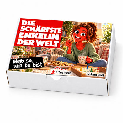 Die schärfste Enkelin der Welt – Geschenkbox Schrägansicht