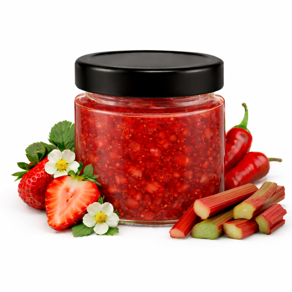 BARBARA Erdbeer Rhabarber Chili Fruchtaufstrich