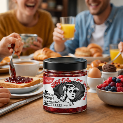 GRETEL Erdbeer Schoko Chili Fruchtaufstrich