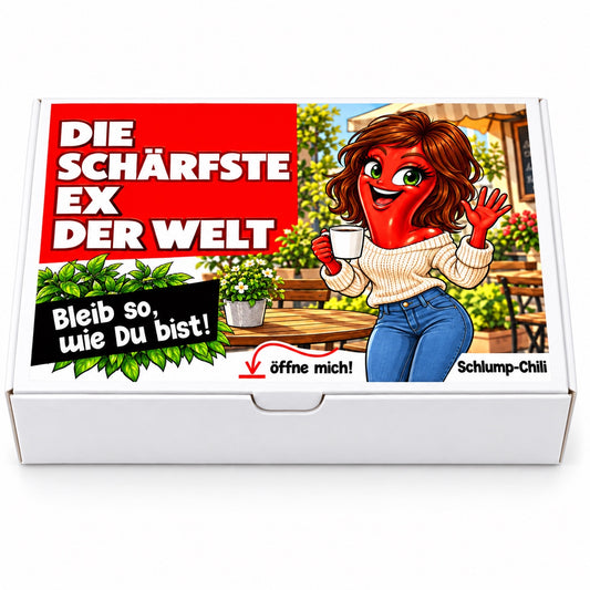 Die schärfste Ex der Welt – weiße Geschenkbox, Vorderansicht