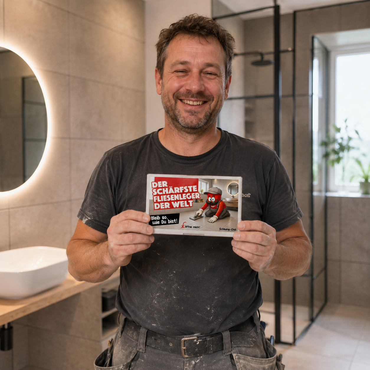 Der schärfste Fliesenleger der Welt - Ein witziges Geschenk für Handwerker im Bau