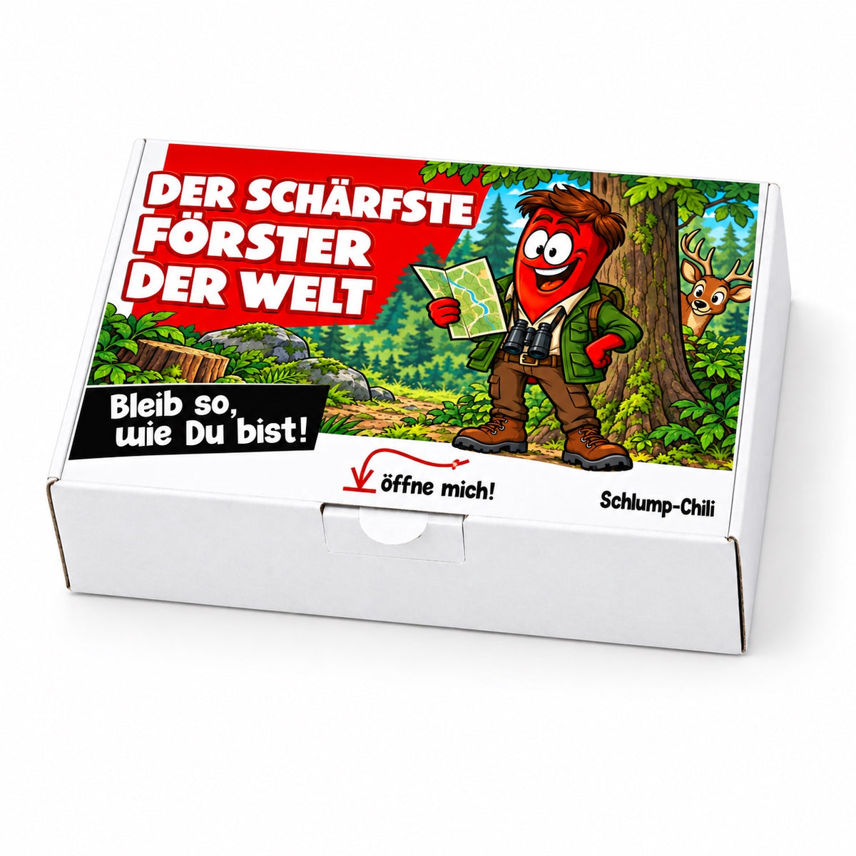 Der schärfste Förster der Welt – Geschenkbox Schrägansicht