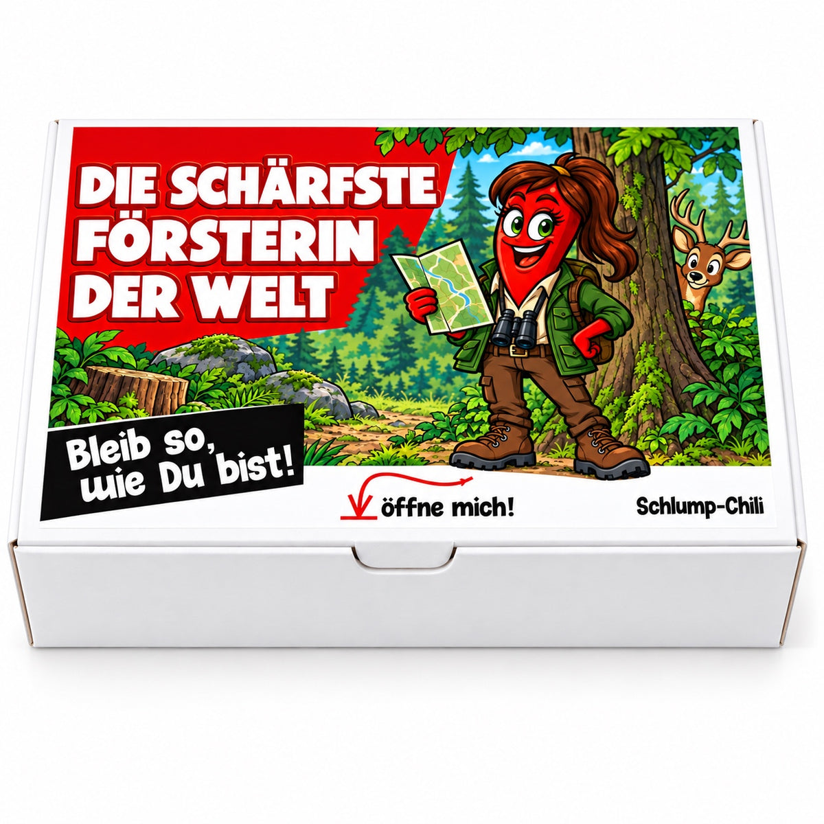 Die schärfste Försterin der Welt – Geschenkbox Vorderansicht