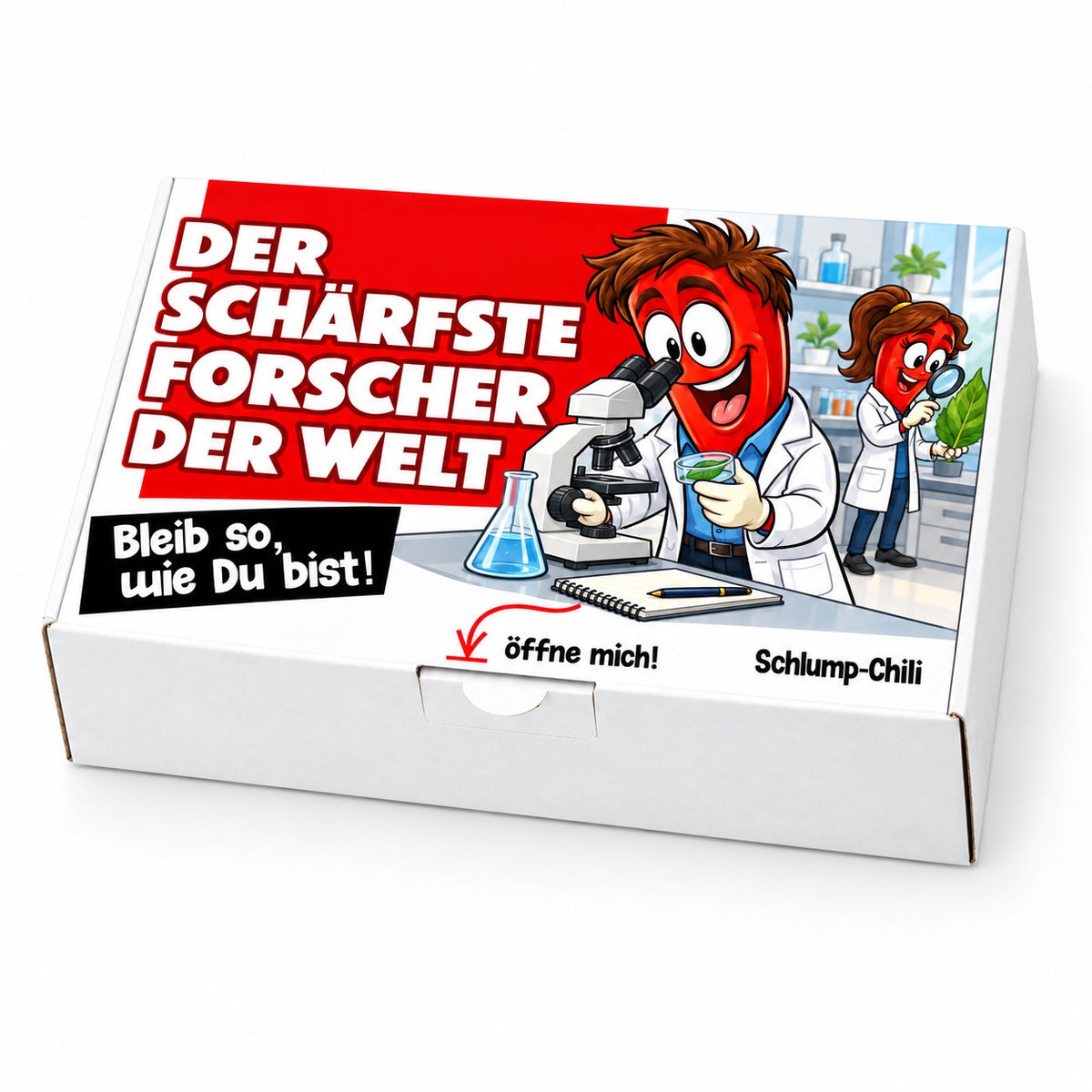 Der schärfste Forscher der Welt – Geschenkschachtel schräg