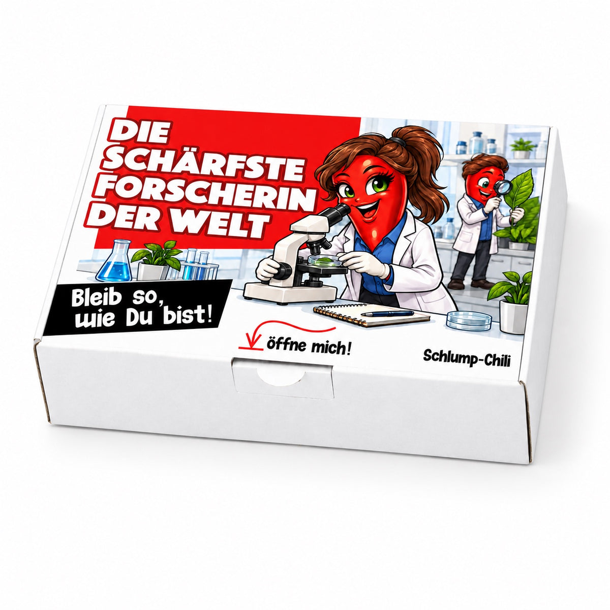 Die schärfste Forscherin der Welt – Geschenkschachtel schräg