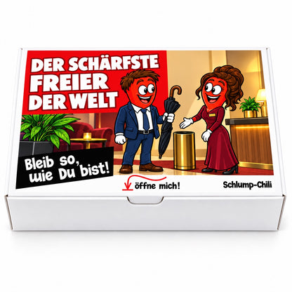 Der schärfste Freier der Welt – Geschenkbox Vorderansicht