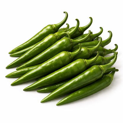 Frische Cayenne Chili (rot, gelb, grün)