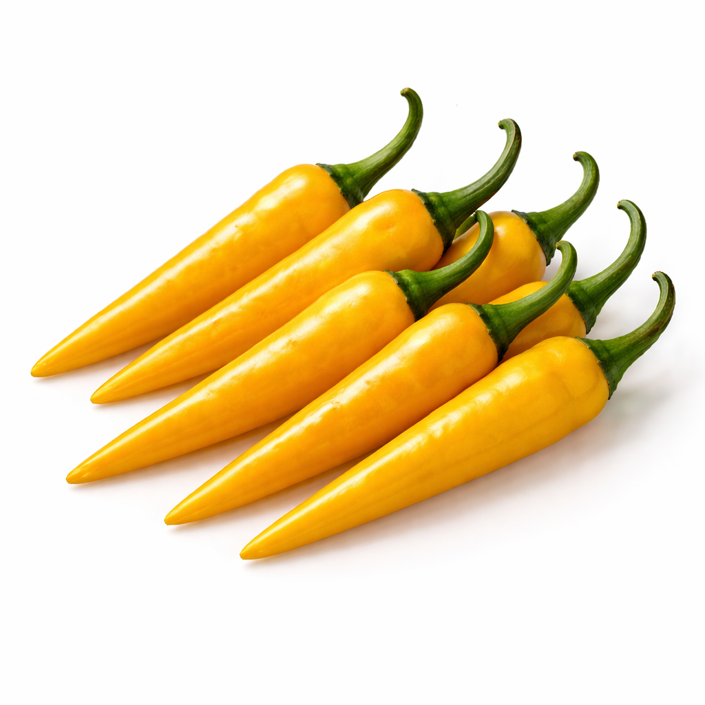 Frische Cayenne Chili (rot, gelb, grün)