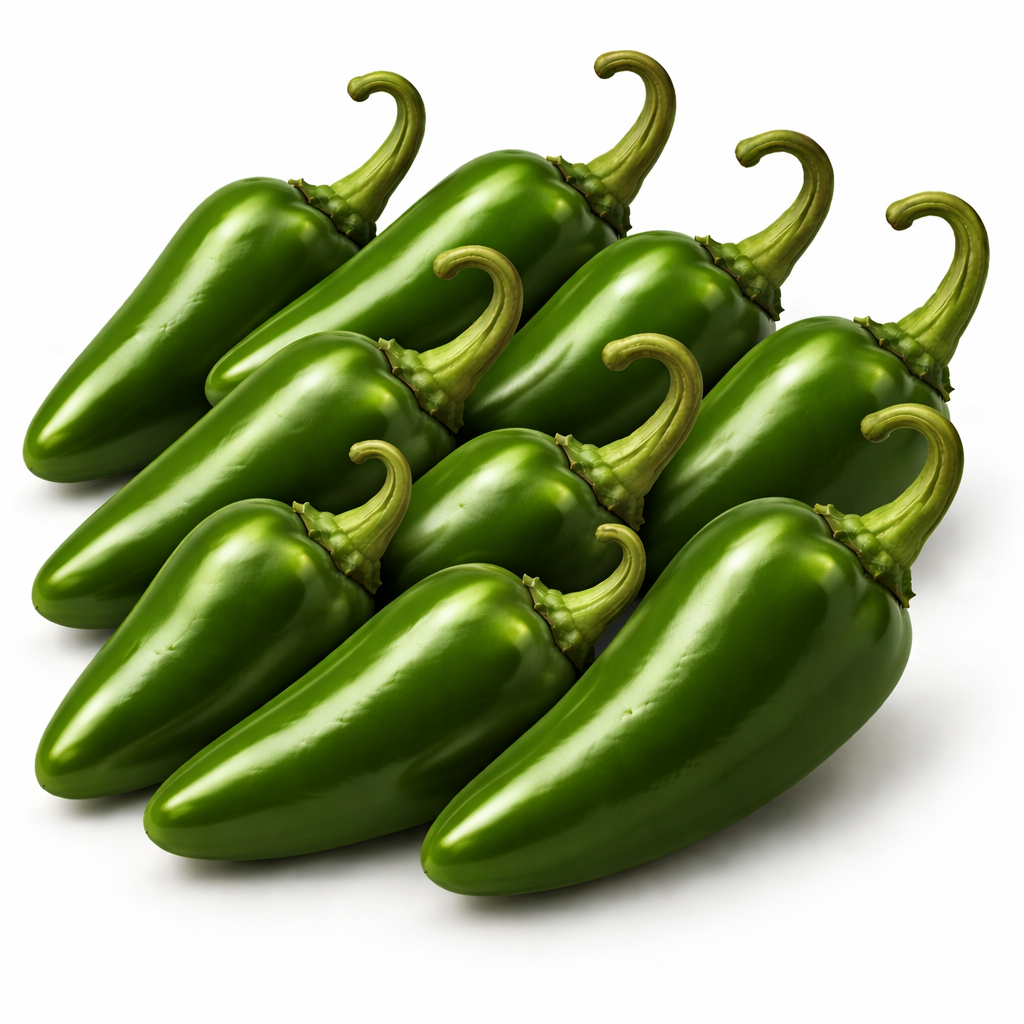 Frische Jalapeño Chili (rot, gelb, grün)