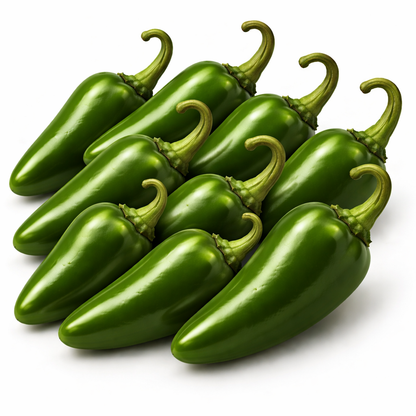 Frische Jalapeño Chili (rot, gelb, grün)