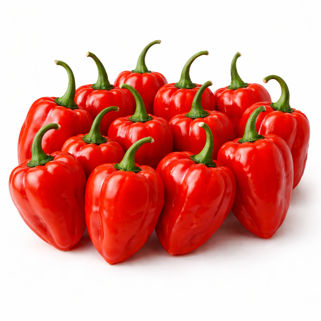 Frische Habanero Chilis (sehr scharf, gelb rot)