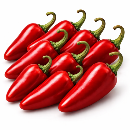 Frische Jalapeño Chili (rot, gelb, grün)