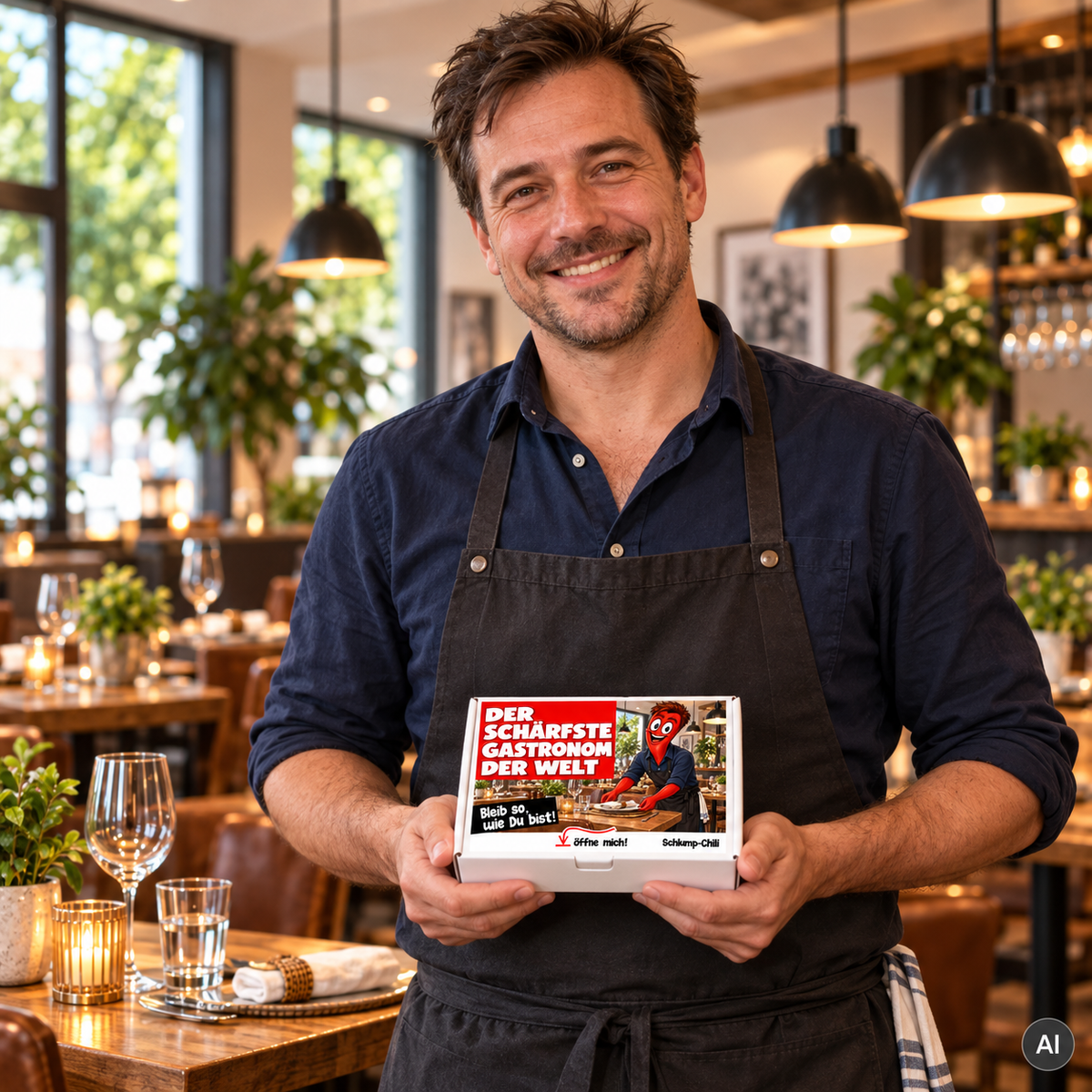 Der schärfste Gastronom der Welt – Geschenkidee (AI)