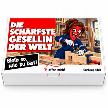 Die schärfste Gesellin der Welt – Geschenkbox Vorderansicht