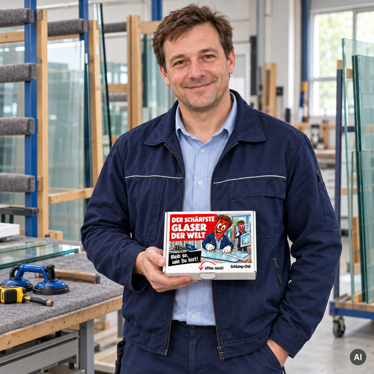 Der schärfste Glaser der Welt – Geschenkidee (AI)