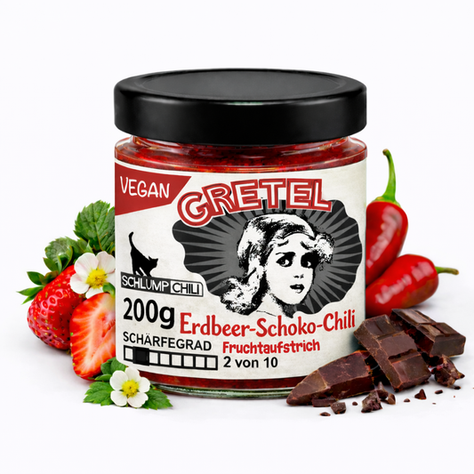 GRETEL Erdbeer Schoko Chili Fruchtaufstrich