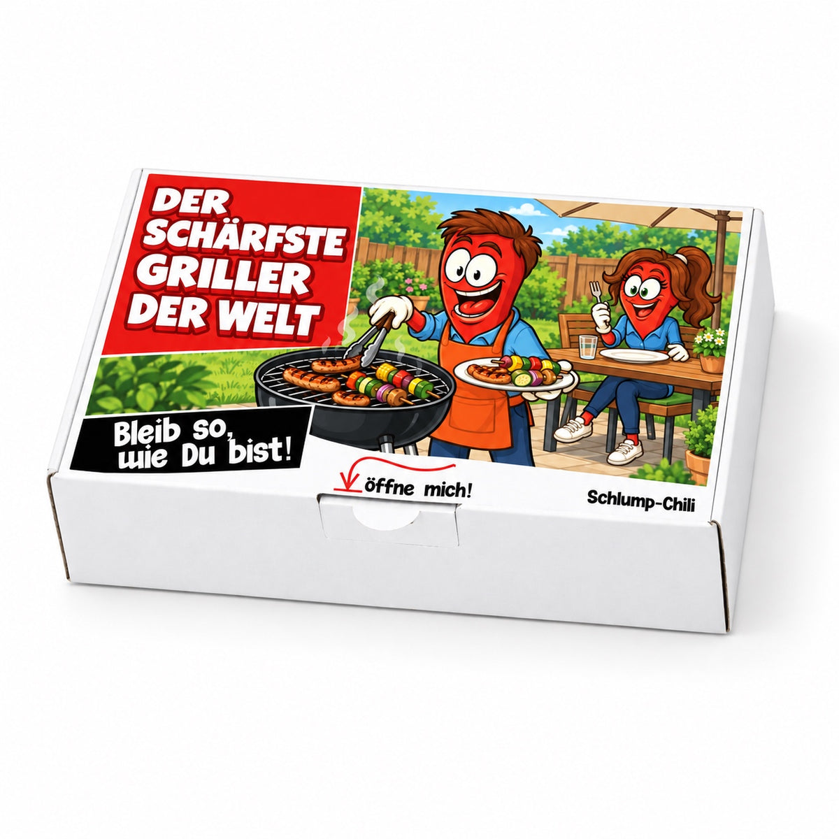 Der schärfste Griller der Welt – Geschenkschachtel schräg