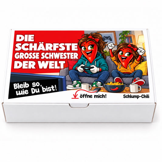 Die schärfste große Schwester der Welt – Geschenkschachtel frontal
