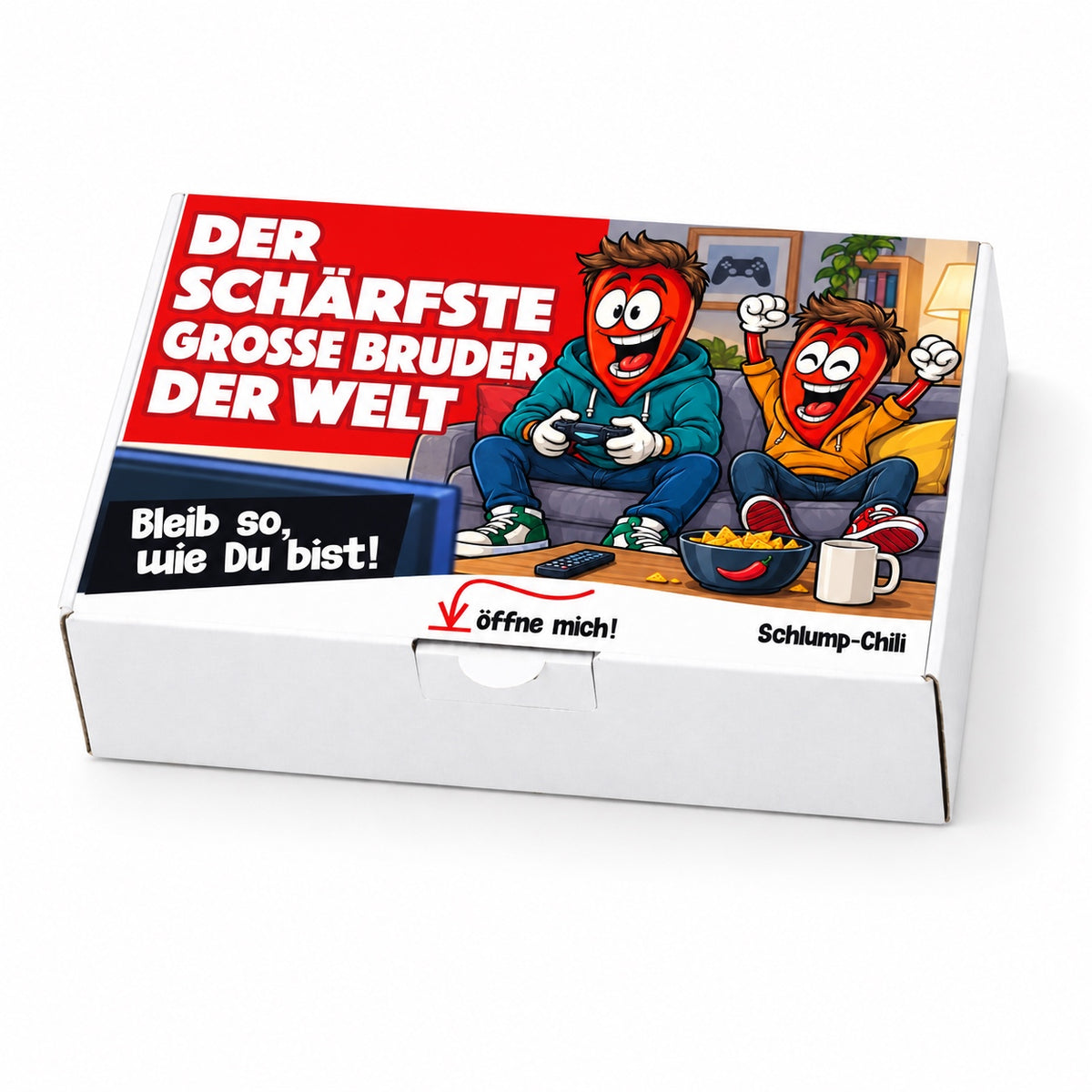 Der schärfste große Bruder der Welt – Geschenkschachtel schräg