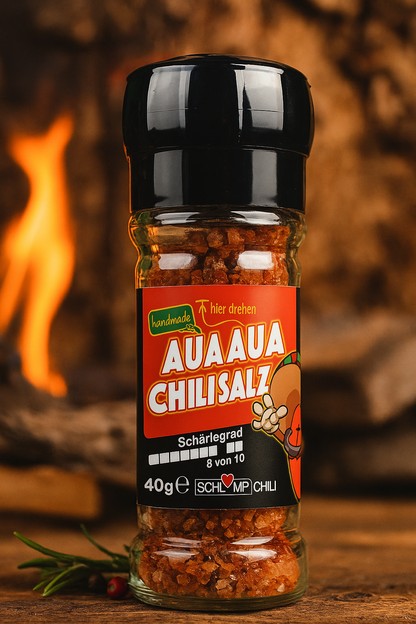 AUAAUA® scharfe Chilisalz Gewürzmühle