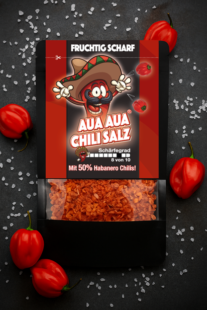 AUAAUA scharfe Chili Gewürzsalz Probierpack 20g